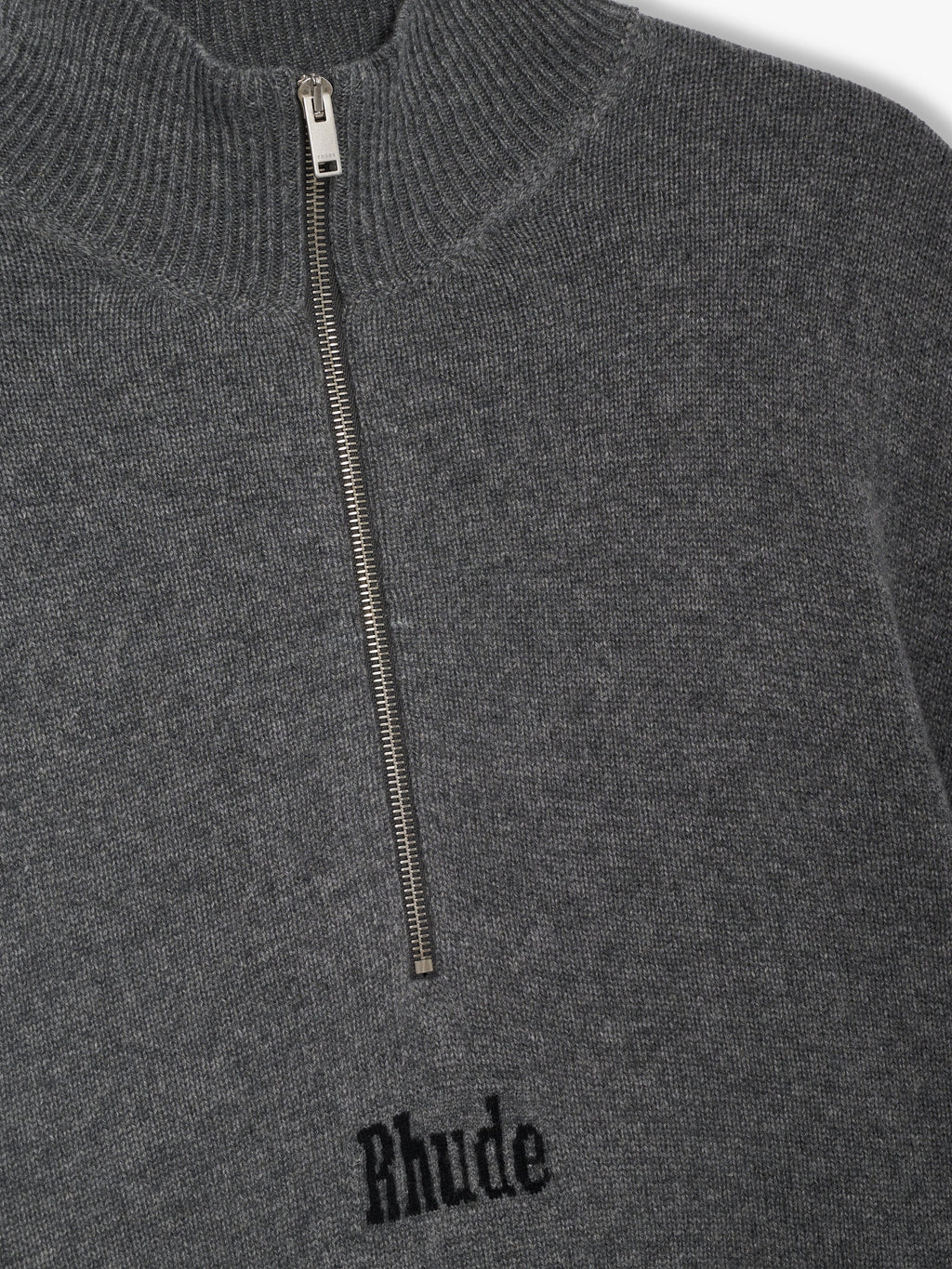RHUDE QUARTER ZIP KNIT TOP